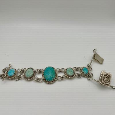 Signed ML Sterling Jewelry with Turquoise