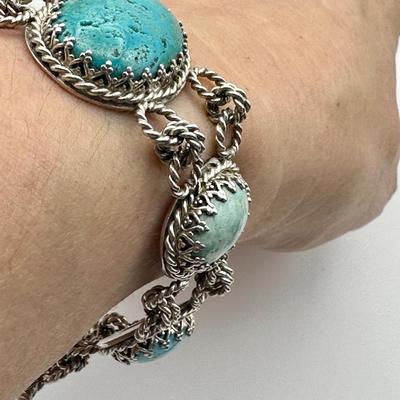 Signed ML Sterling Jewelry with Turquoise