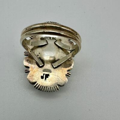 Signed JF Sterling Jewelry Ring with Turquoise