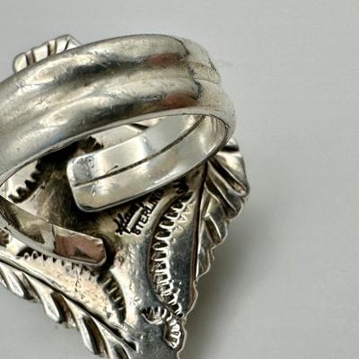 Signed Adam Fierro Sterling Ring Jewelry with Turquoise