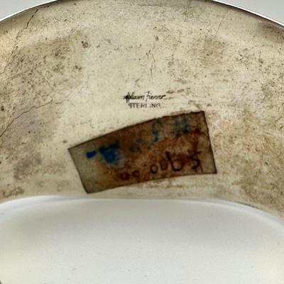 Signed Adam Fierro Sterling Cuff Jewelry with Turquoise
