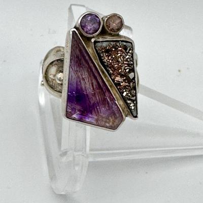 “The Dreamer” Sterling Jewelry Ring with Amethyst