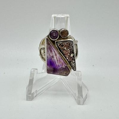 “The Dreamer” Sterling Jewelry Ring with Amethyst