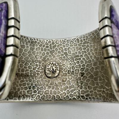 Signed K Sterling Cuff Jewelry with Turquoise