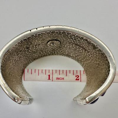 Signed K Sterling Cuff Jewelry with Turquoise