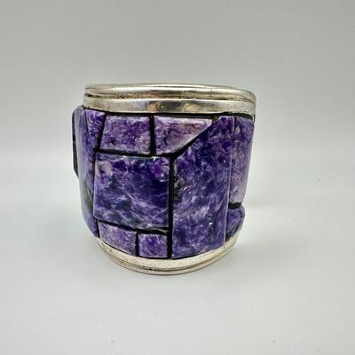 Signed K Sterling Cuff Jewelry with Turquoise