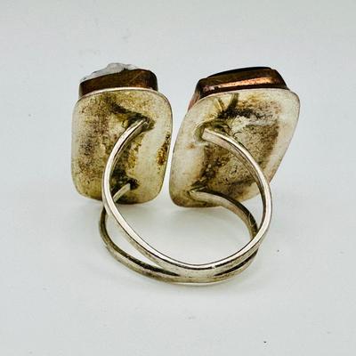 Unmarked Sterling Jewelry with Labrodite