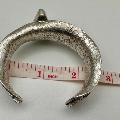 Signed Jewelry Koop Sterling Jewelry w/ Turquoise - Hairline fracture