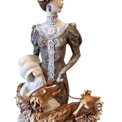Giuseppe Armani Figure - Lady with Borzois 1122-C with box