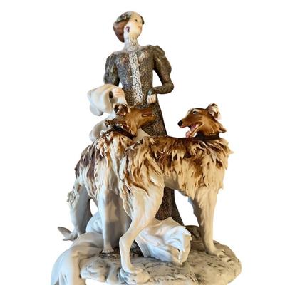 Giuseppe Armani Figure - Lady with Borzois 1122-C with box