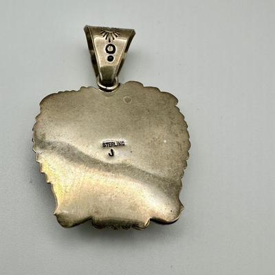 Sterling Jewelry with Signed Pendant w/ Buffalo Turquoise