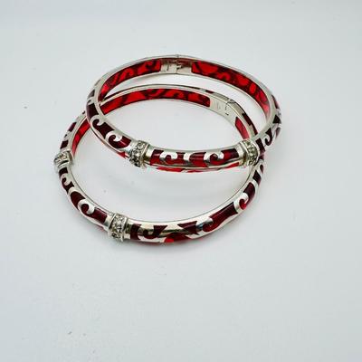Sterling Jewelry Resin & 925 by Angelique de Paris - Pair Veranda collection