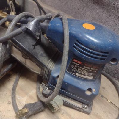 Set of Three Hand Power Tools includes Belt Sander, Hand Sander and Circular Saw