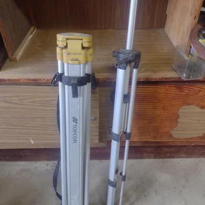 Topcon Surveyor's Tripod and Adjustable Height Tripod