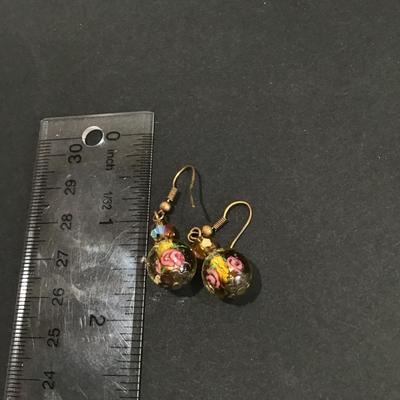 Pretty glass dangle earrings