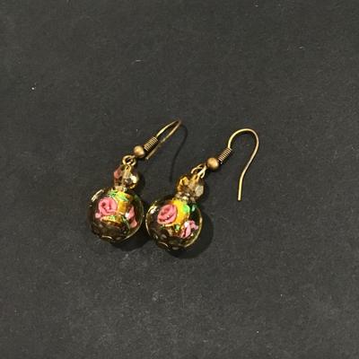 Pretty glass dangle earrings