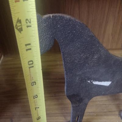 Steel Plate Cut-Out Horse Statuette