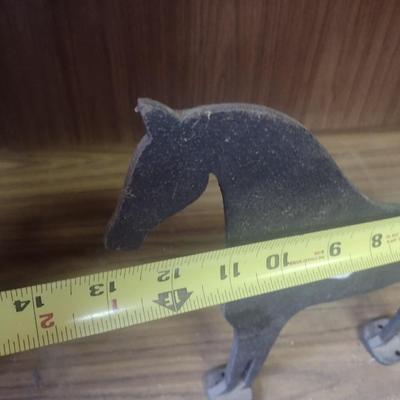 Steel Plate Cut-Out Horse Statuette