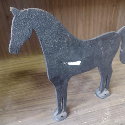 Steel Plate Cut-Out Horse Statuette