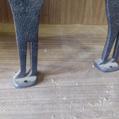 Steel Plate Cut-Out Horse Statuette