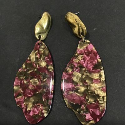Acrylic statement earrings