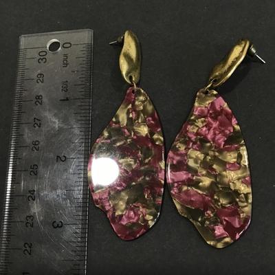 Acrylic statement earrings