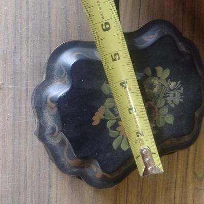 Antique Painted Tin Crumb Catcher