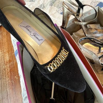 Lot 166 Vintage Black & Silver Shoes
