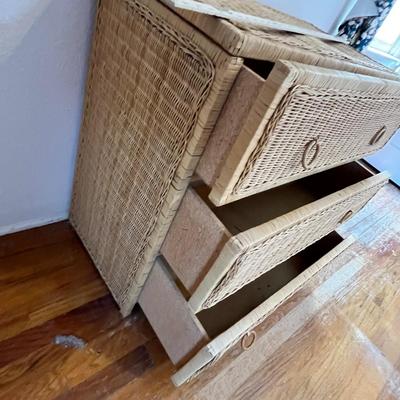 Lot 167 Wicker chest w/ mirror