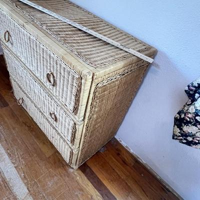 Lot 167 Wicker chest w/ mirror