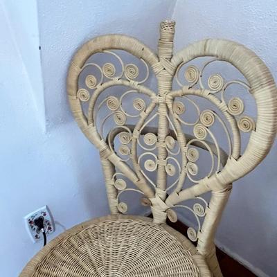 Lot 168 Wicker Heart Back chair