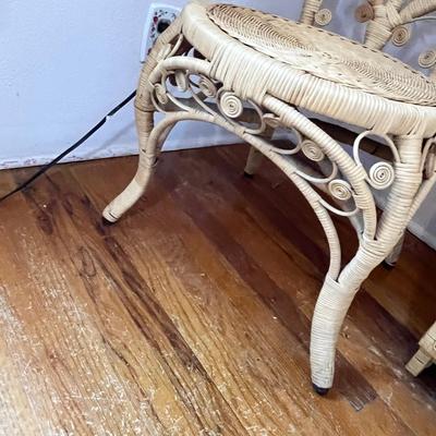 Lot 168 Wicker Heart Back chair