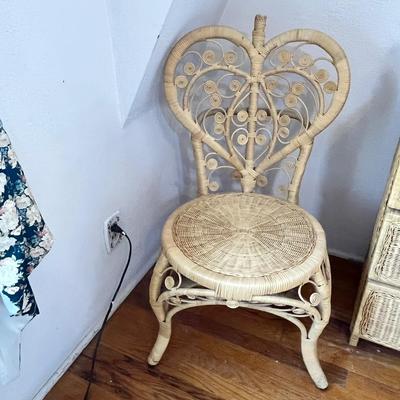 Lot 168 Wicker Heart Back chair