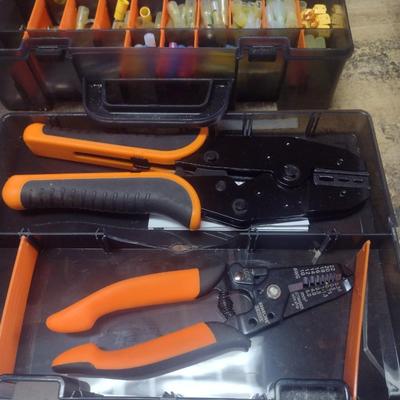 Someline Crimper Tool and Connectors including a Husky Sort Tray with Connectors