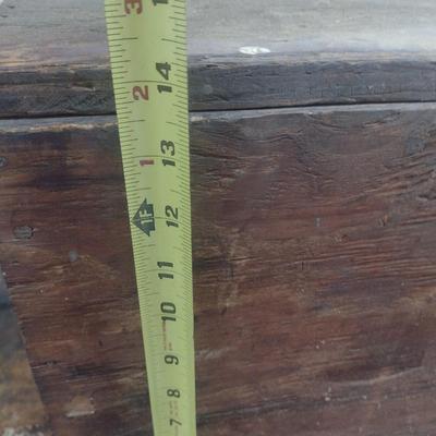 Vintage Hand Crafted Large Storage Box with Contents of Various Tools