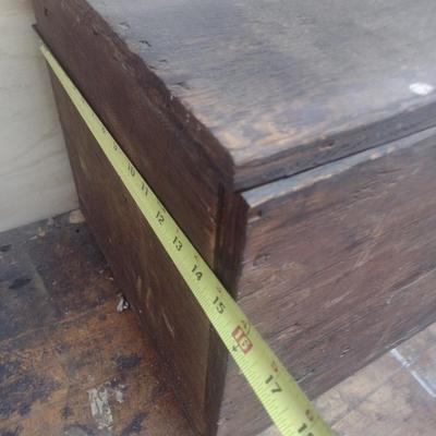 Vintage Hand Crafted Large Storage Box with Contents of Various Tools