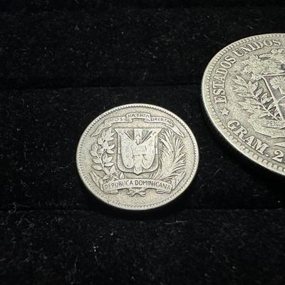 BOLIVAR AND 5 CENTAVOS SILVER COINS