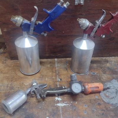 Set of Pnuematic Paint Sprayers