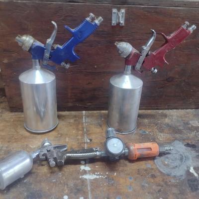 Set of Pnuematic Paint Sprayers