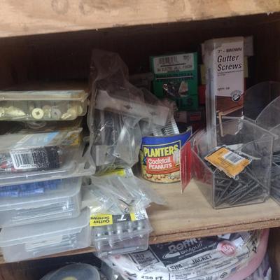 Large Collection of Hardware including Nails, Screws, Bolts, Nuts and Other