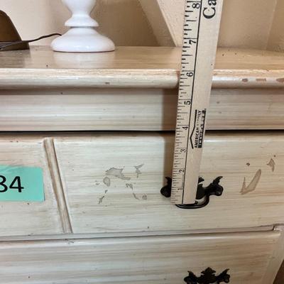 Lot 184 Early American Painted high boy