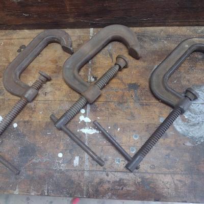 Set of Three 5" Heavy Duty Steel Clamps
