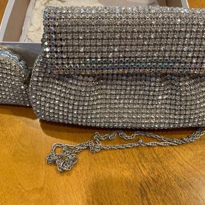 Nina Ricci Paris rhinestone bag & Johan Becker coin purse