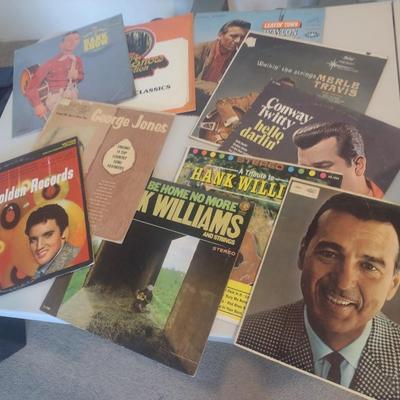 Vintage Vinyl Album Record Collection Elvis Pressley, Jerry Lee Lewis, Merle Haggard, Others (#2)
