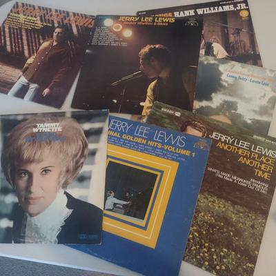 Vintage Vinyl Album Record Collection Elvis Pressley, Jerry Lee Lewis, Merle Haggard, Others (#2)