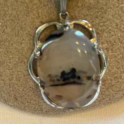 Agate necklace and ring