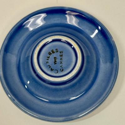Sale Photo Thumbnail #241: From Cannes, France. Blue ceramic, like new condition. Approx. 4" across.