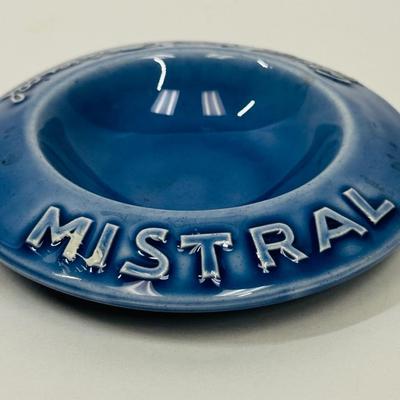 Sale Photo Thumbnail #242: From Cannes, France. Blue ceramic, like new condition. Approx. 4" across.
