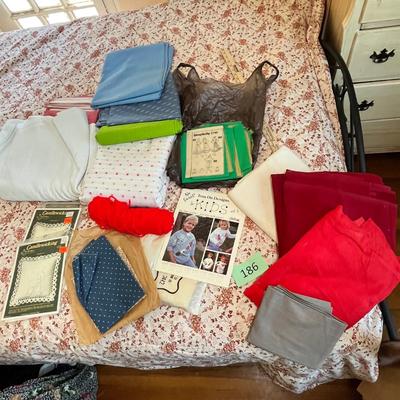 Lot 186 Material and sewing supplies