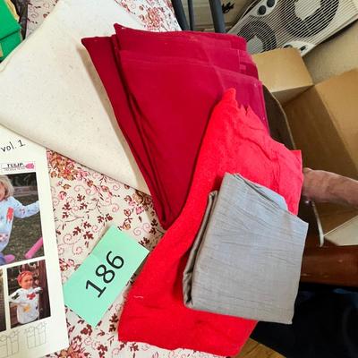 Lot 186 Material and sewing supplies